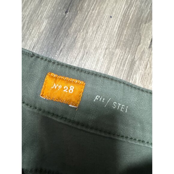 Pilcro and the Letterpress Olive Green Cotton Blend Straight-Leg Womens Pants Si - Picture 4 of 9